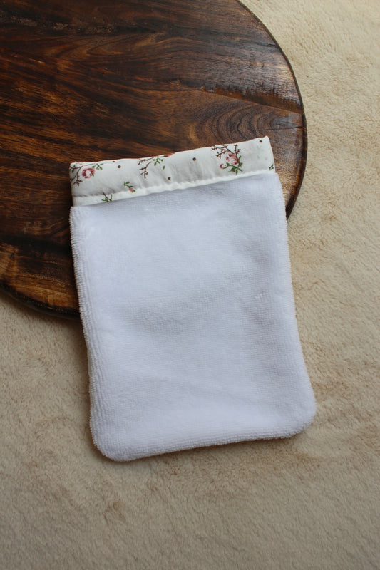 Gant lavable fleuri