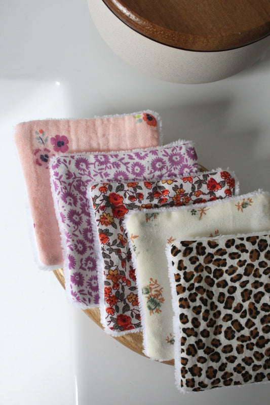 Lot de 5 cotons lavables cueillette