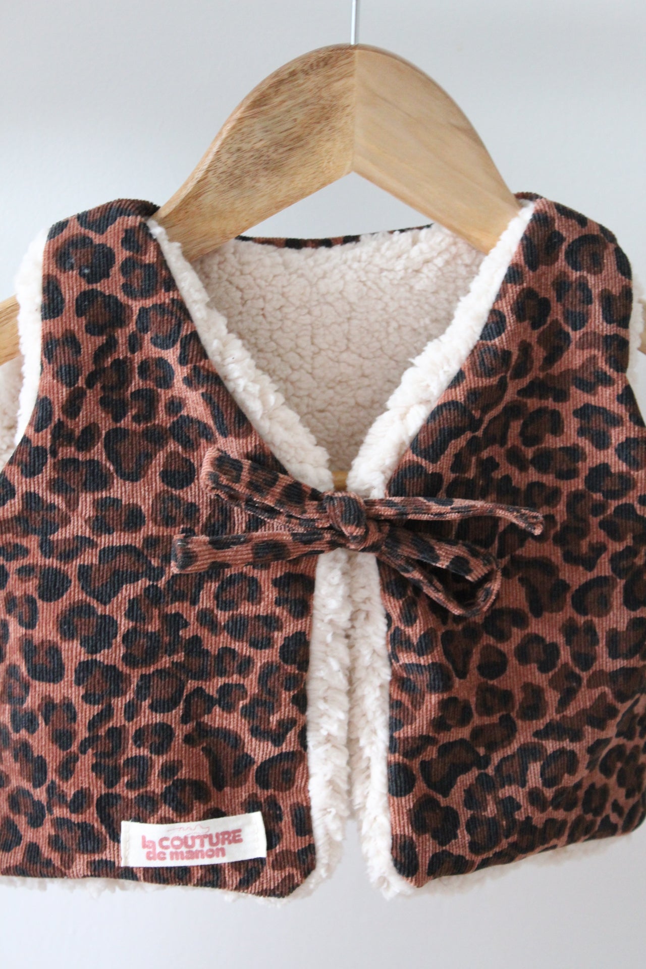 Gilet sans manches réversible écru enfant