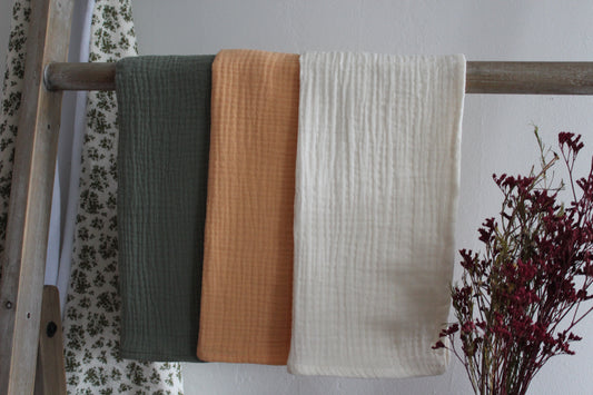 Lot de 3 langes unis