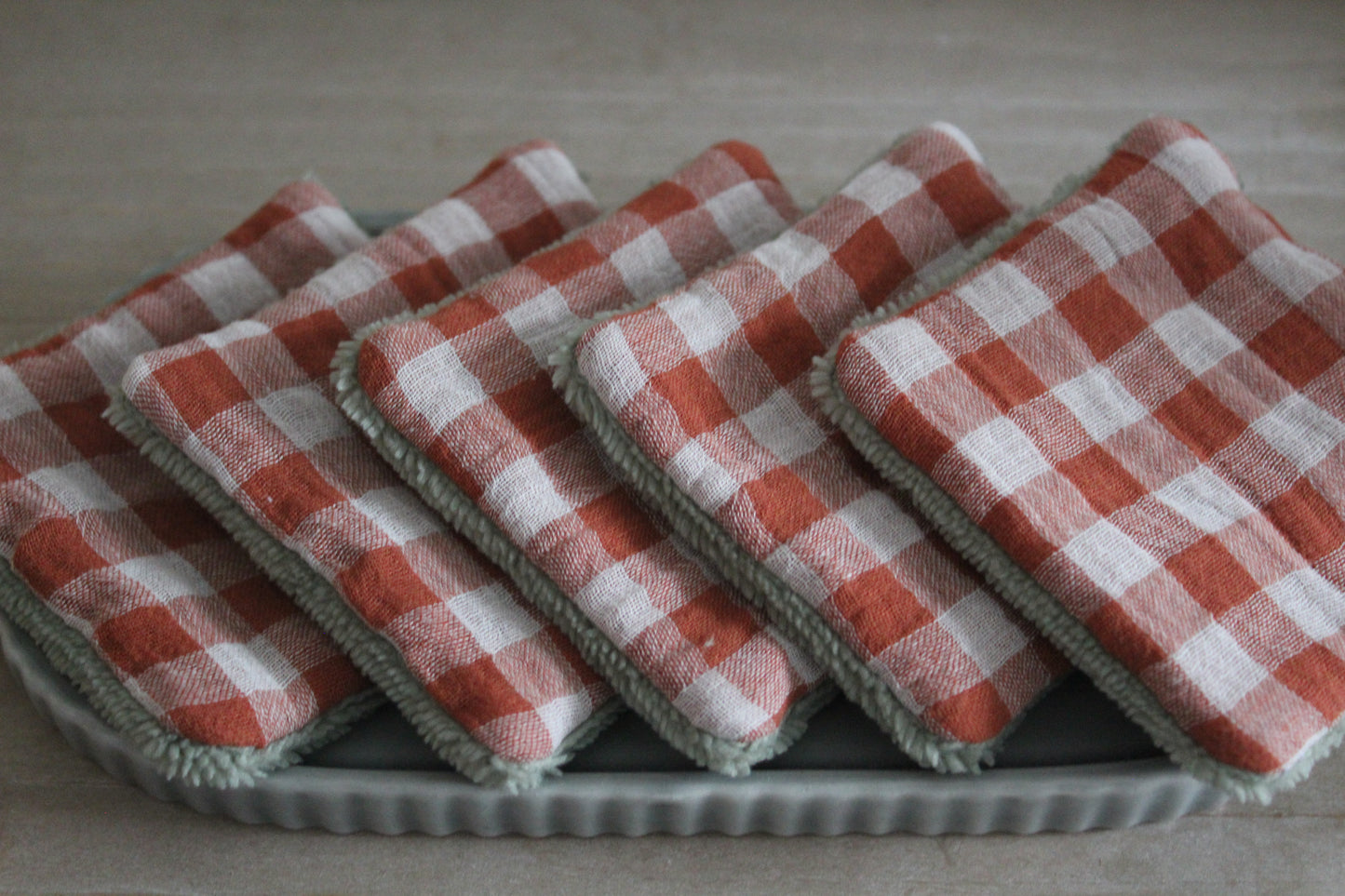 Lot de 5 cotons lavables champêtre