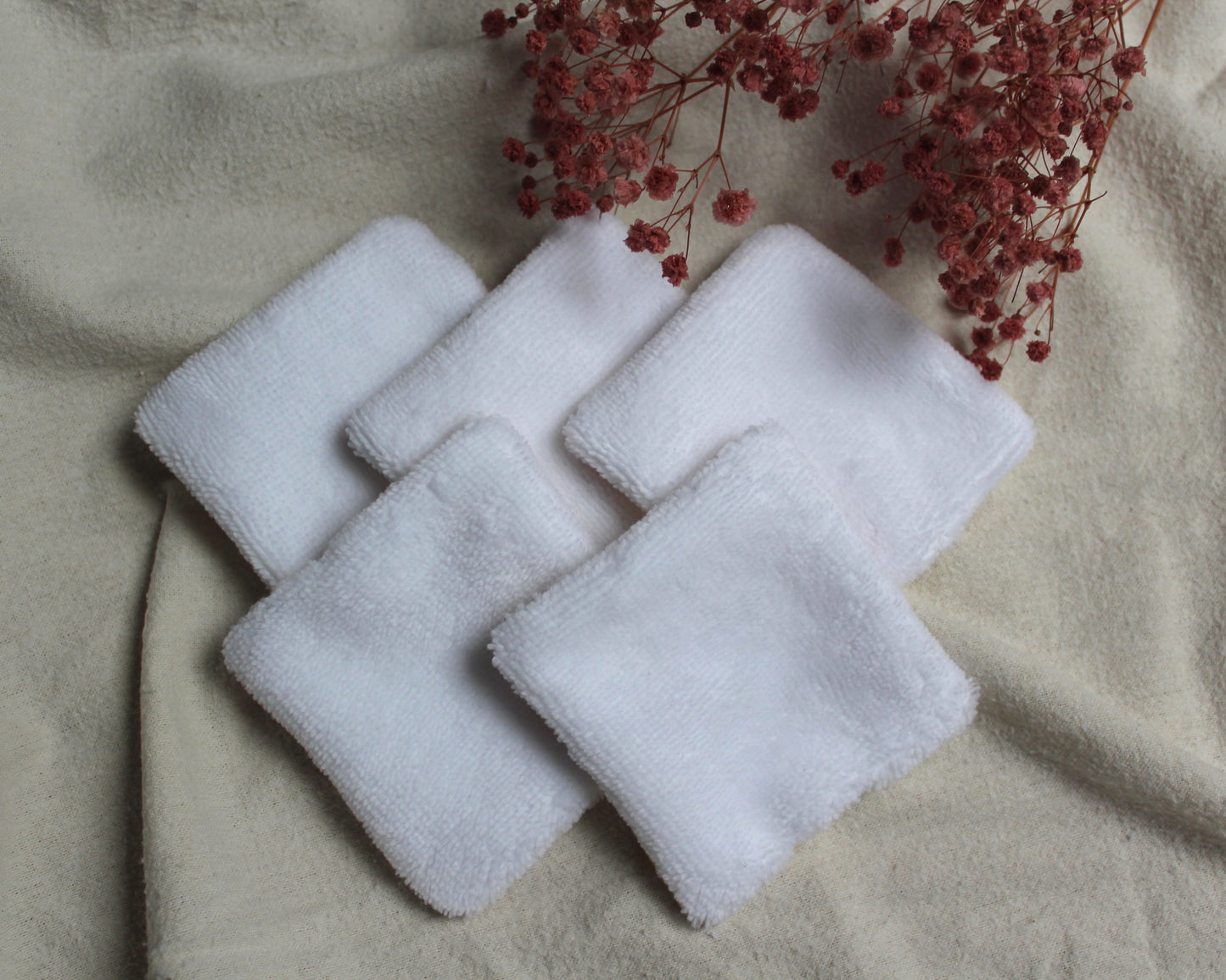 Lot de 5 cotons lavables lapin