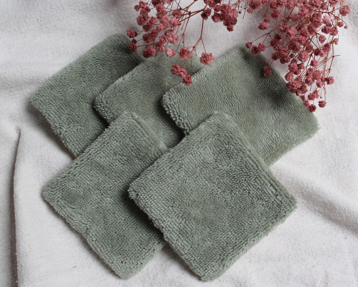 Lot de 5 cotons lavables oranges