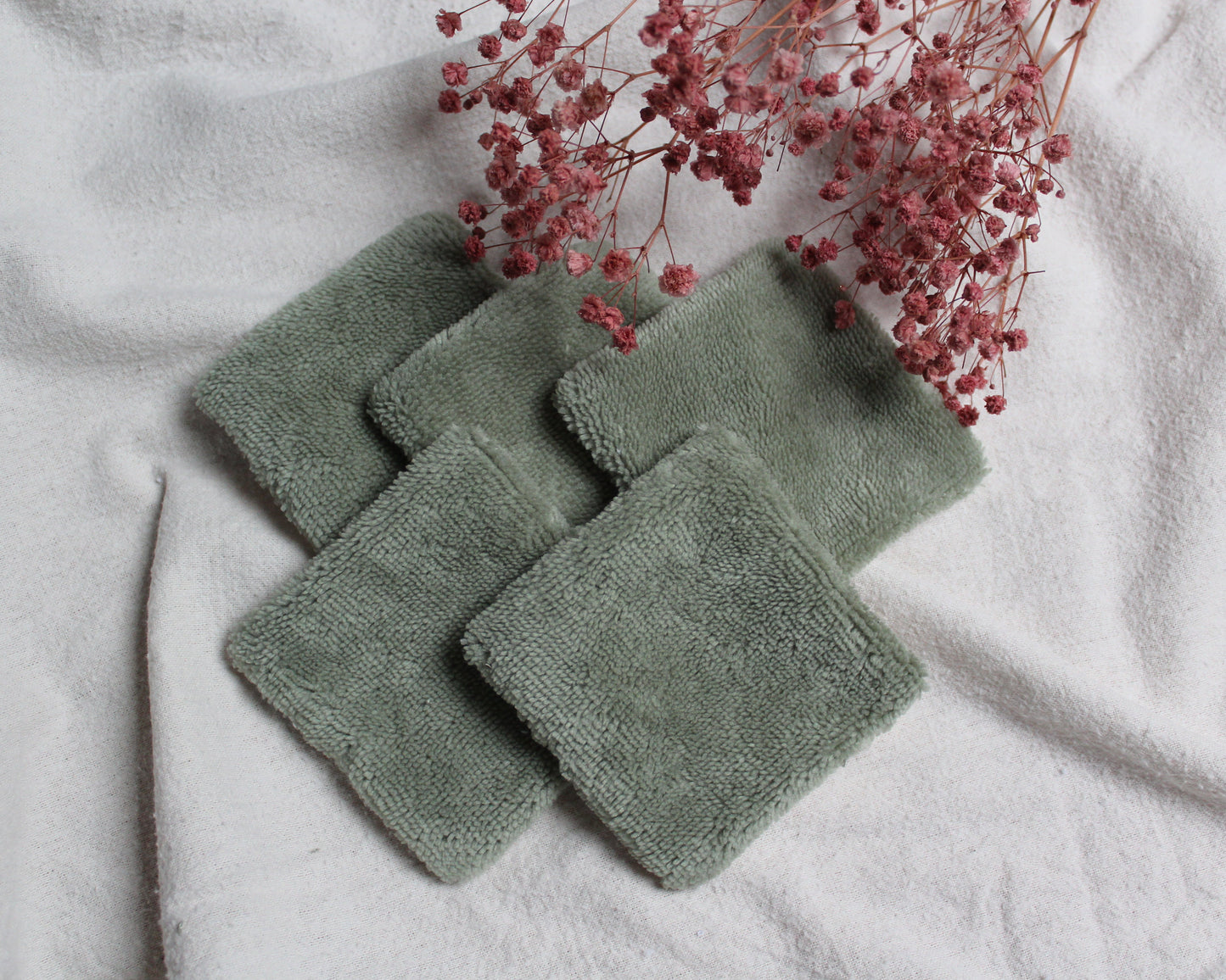 Lot de 5 cotons lavables douceur