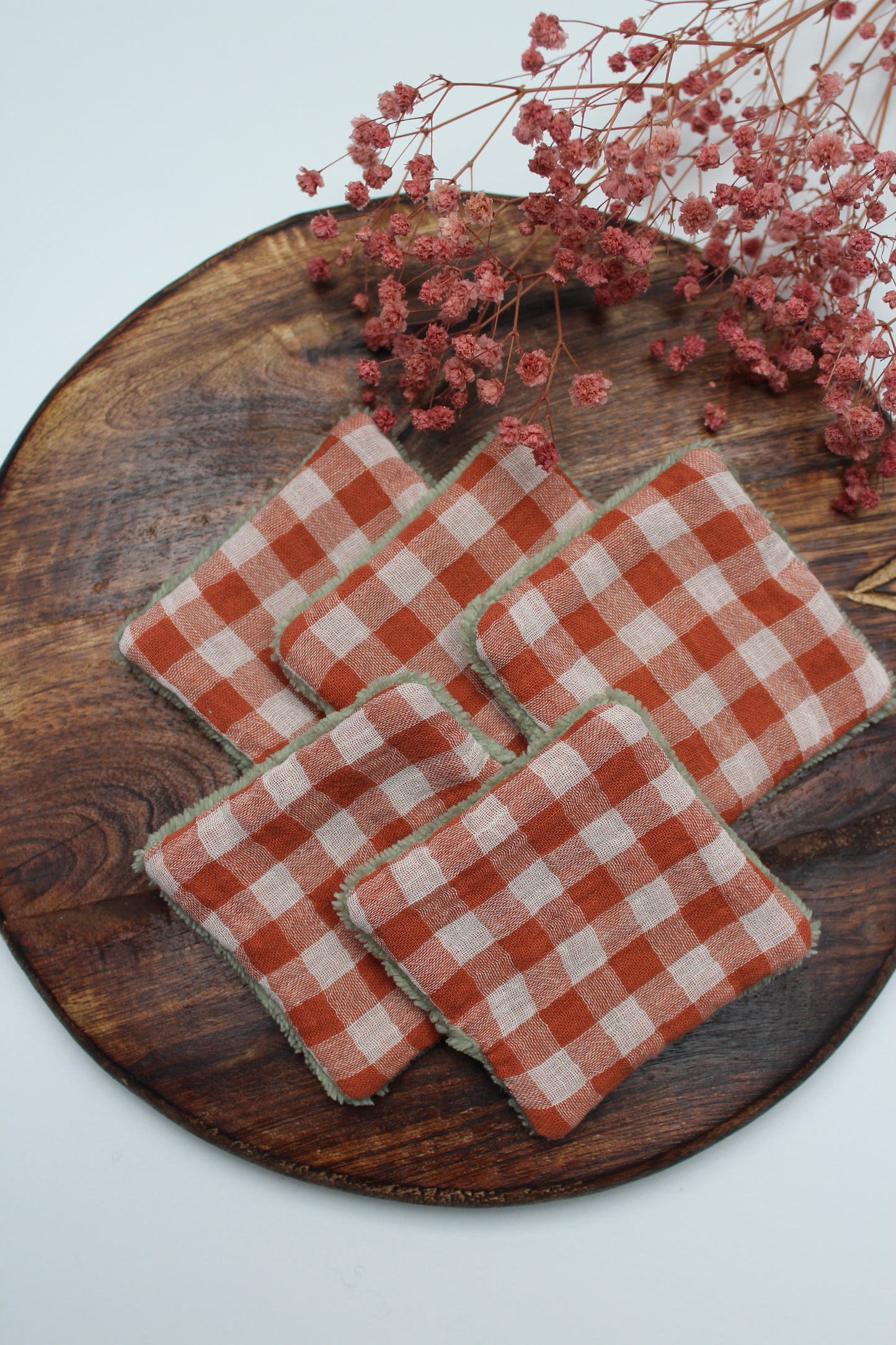 Lot de 5 cotons lavables champêtre