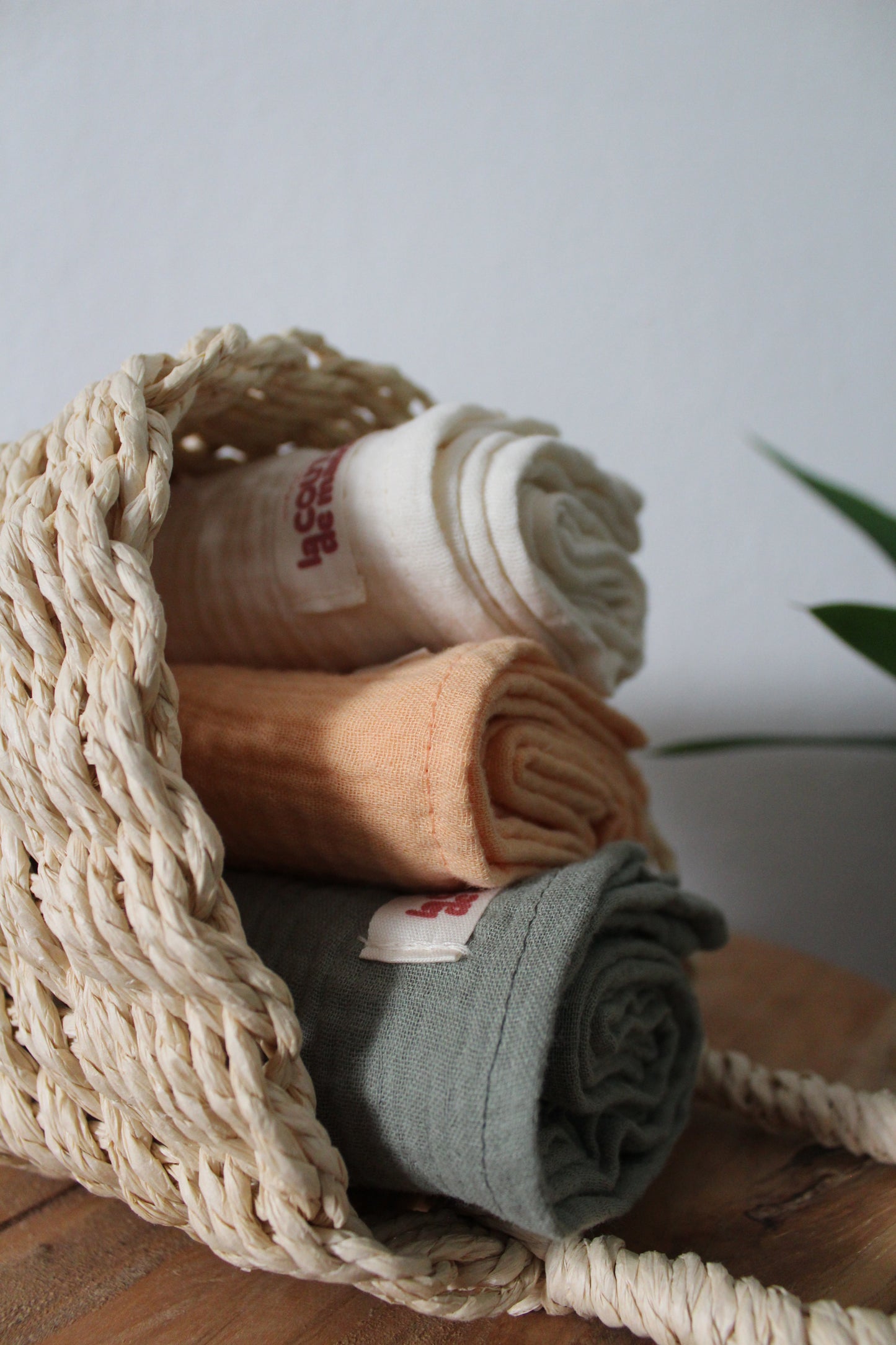 Lot de 3 langes unis