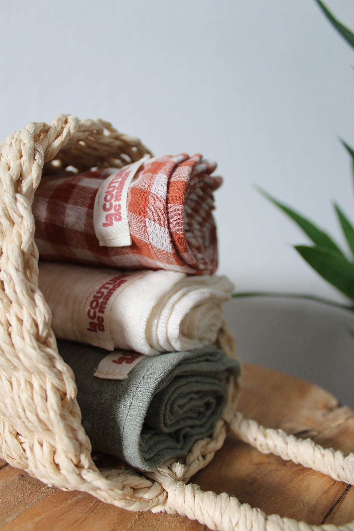 Lot de 3 langes champêtre