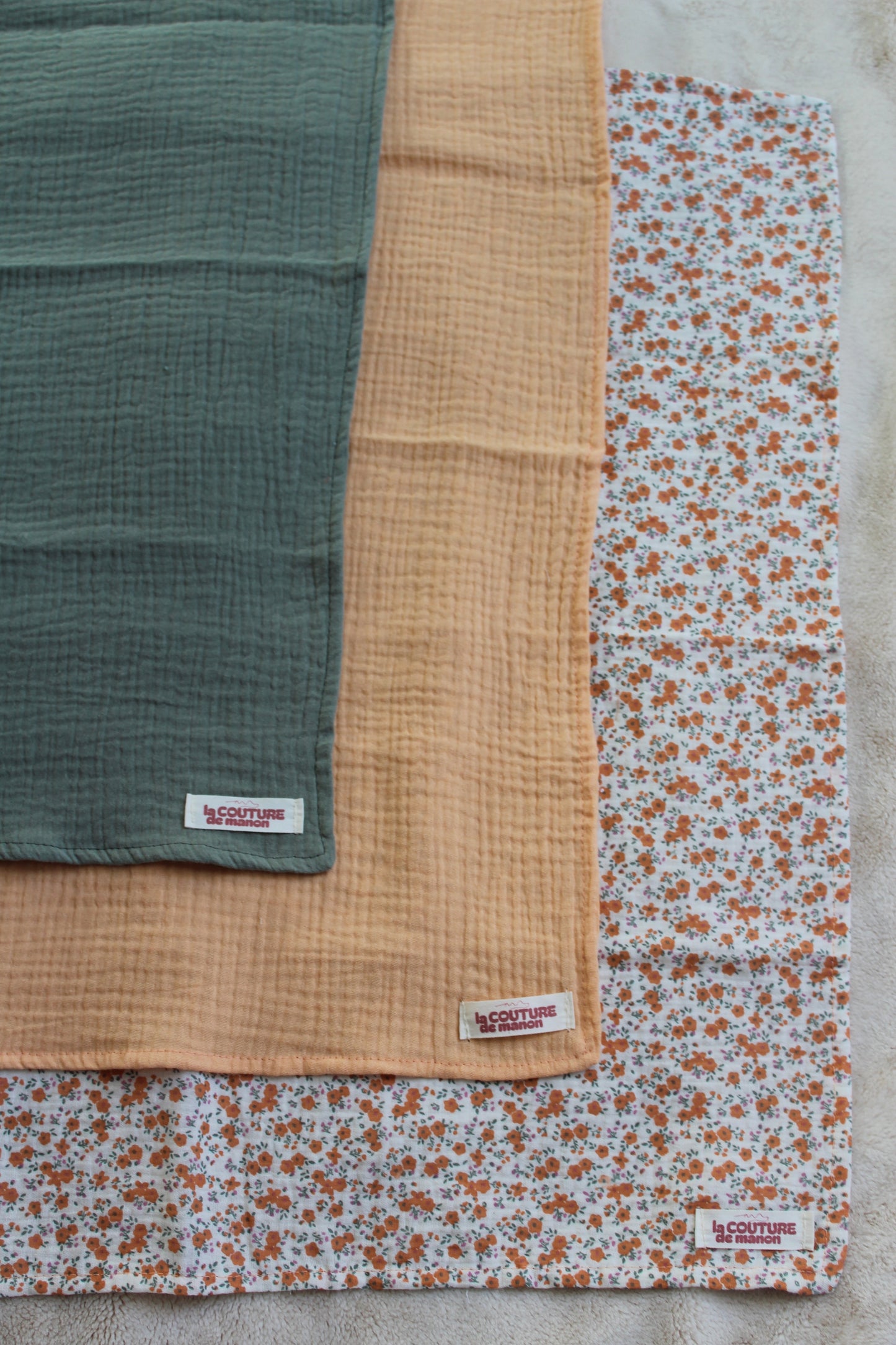 Lot de 3 langes printemps