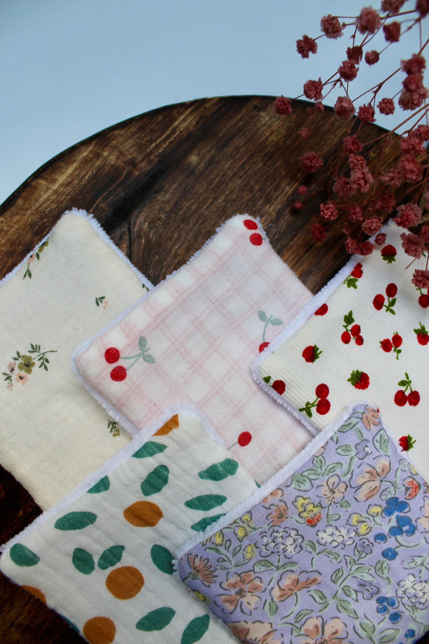 Lot de 5 cotons lavables girly
