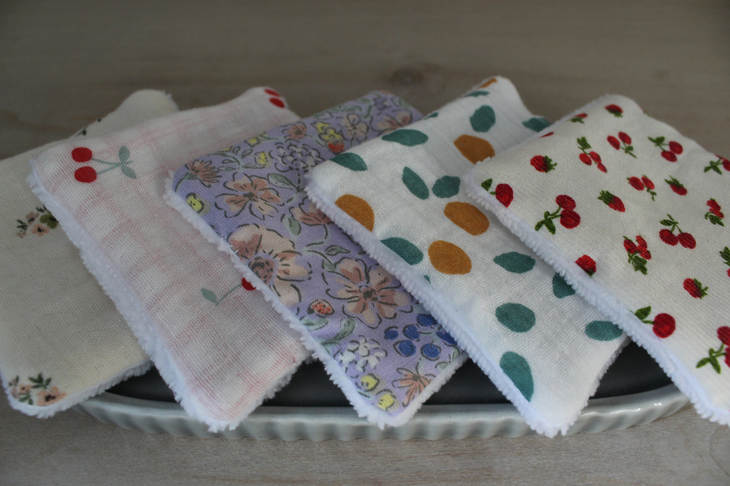 Lot de 5 cotons lavables girly
