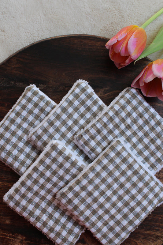 Lot de 5 cotons lavables chou