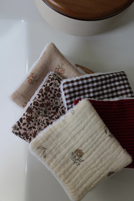 Lot de 5 cotons lavables chaleureux