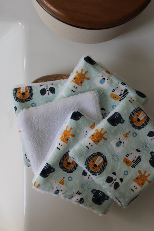 Lot de 5 cotons lavables savane