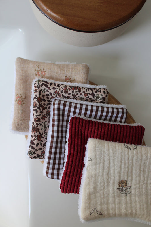 Lot de 5 cotons lavables chaleureux