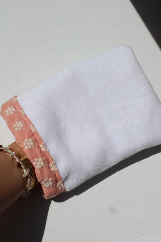 Gant lavable rose