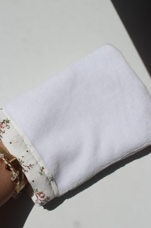 Gant lavable fleuri