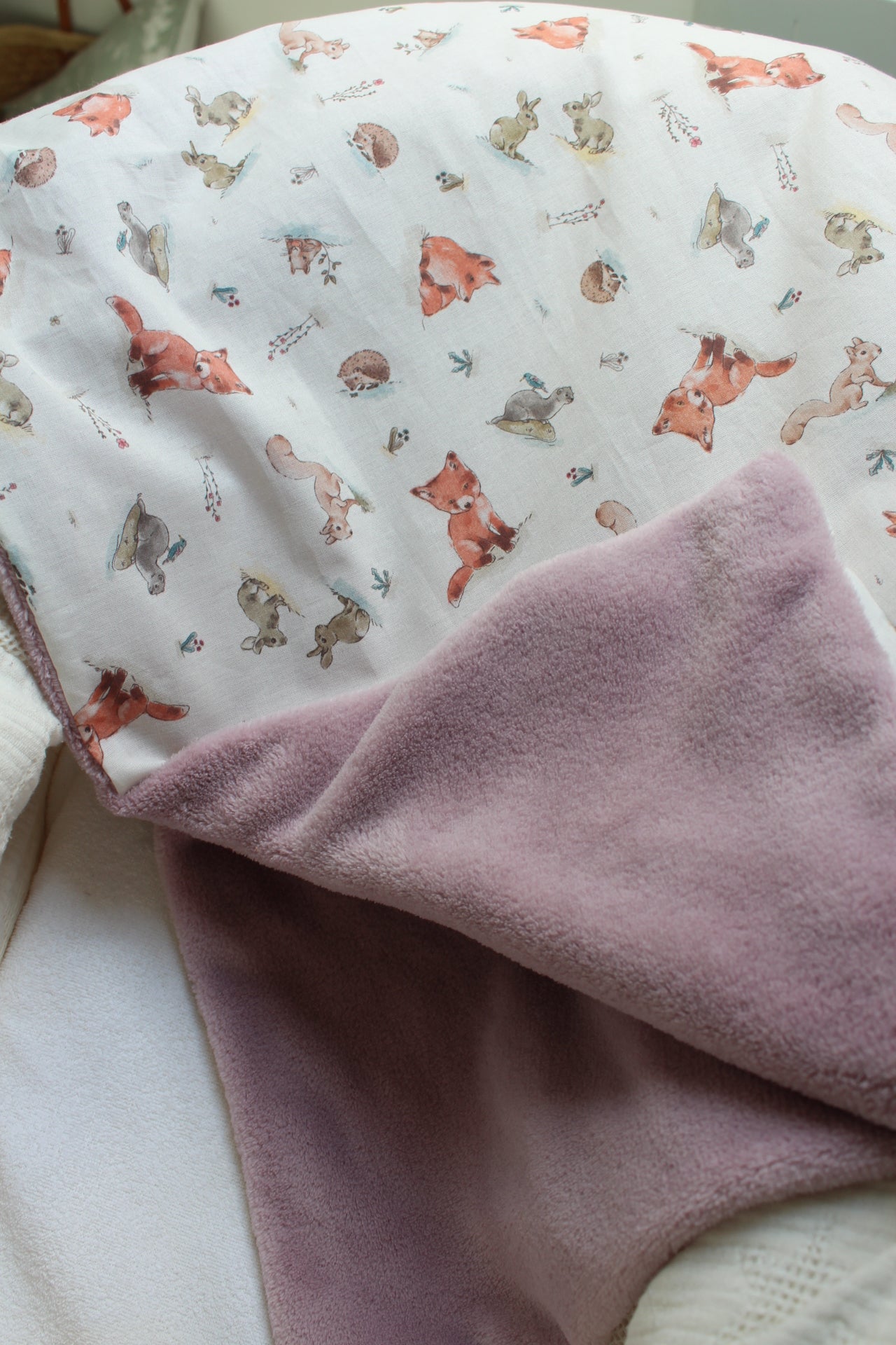 Couverture personnalisée sans broderie (plusieurs choix de tissus)