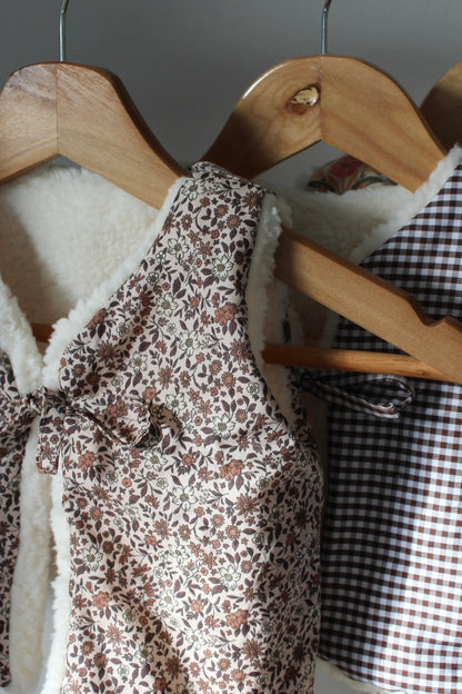 Gilet sans manches réversible beige enfant