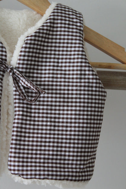 Gilet sans manches réversible beige enfant