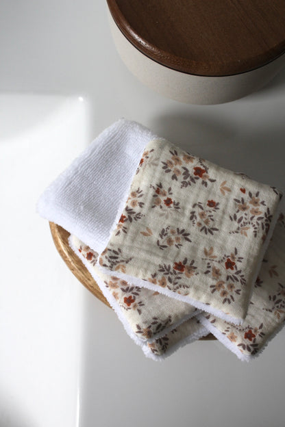 Lot de 5 cotons lavables automnal