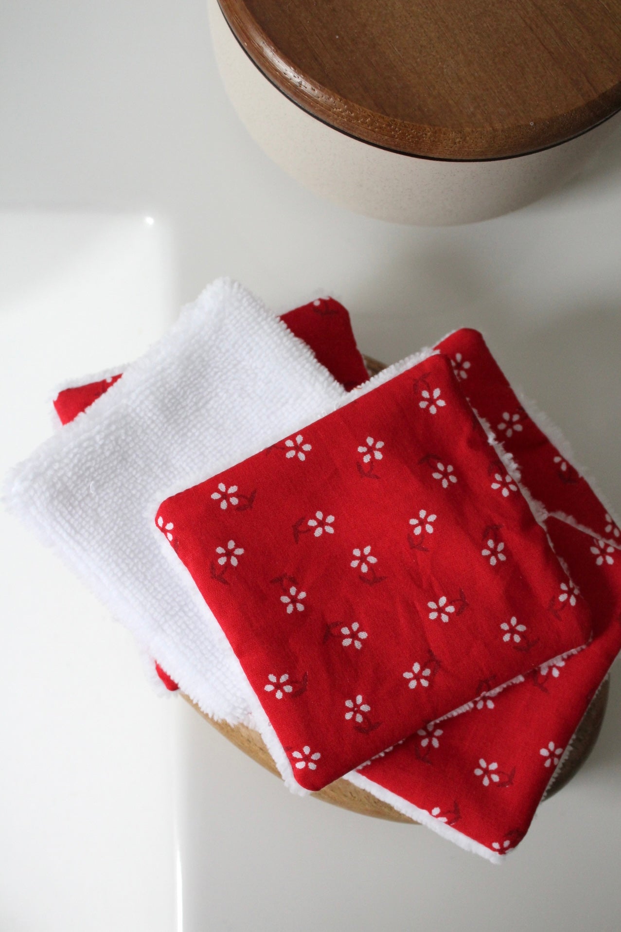 Lot de 5 cotons lavables noël