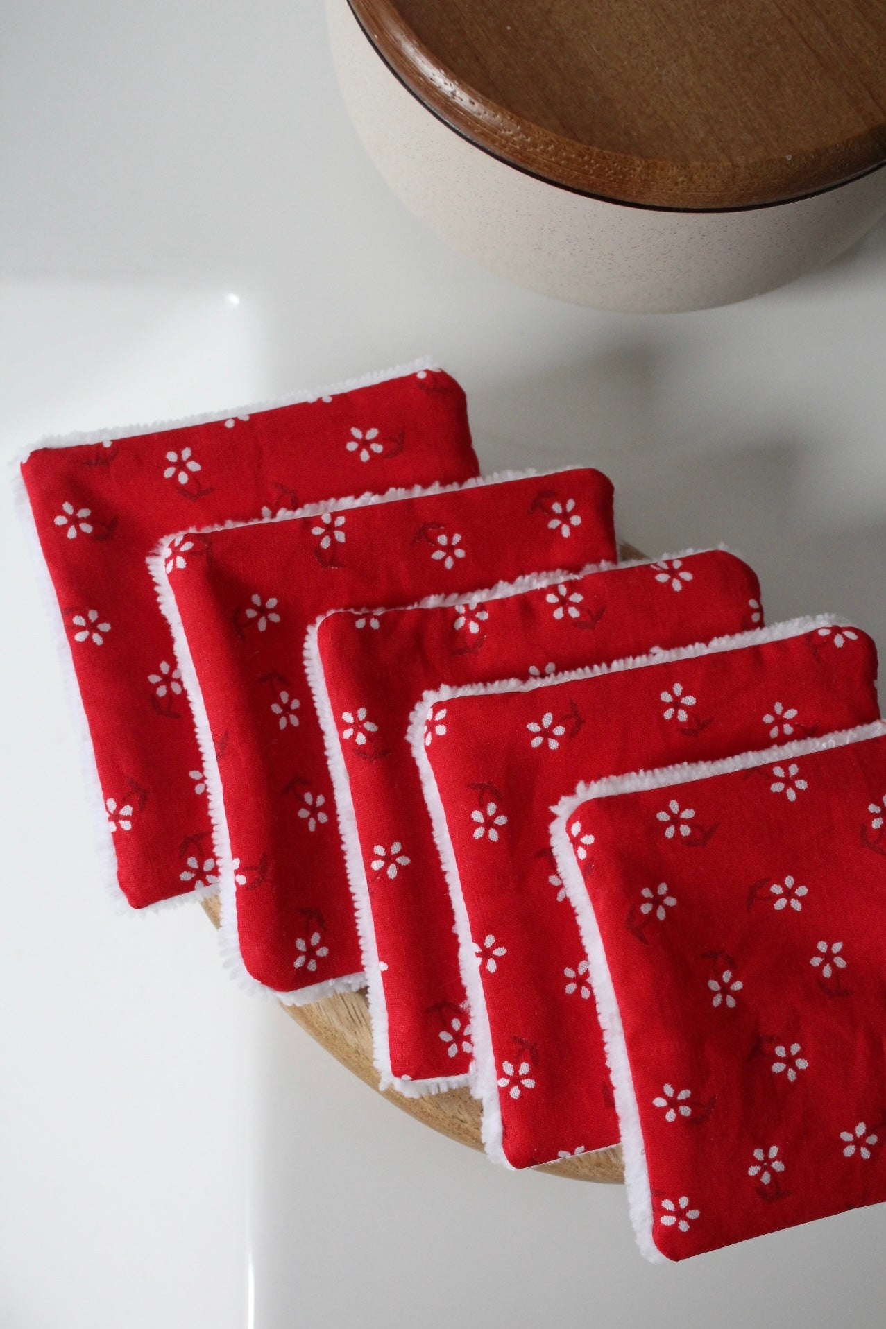 Lot de 5 cotons lavables noël