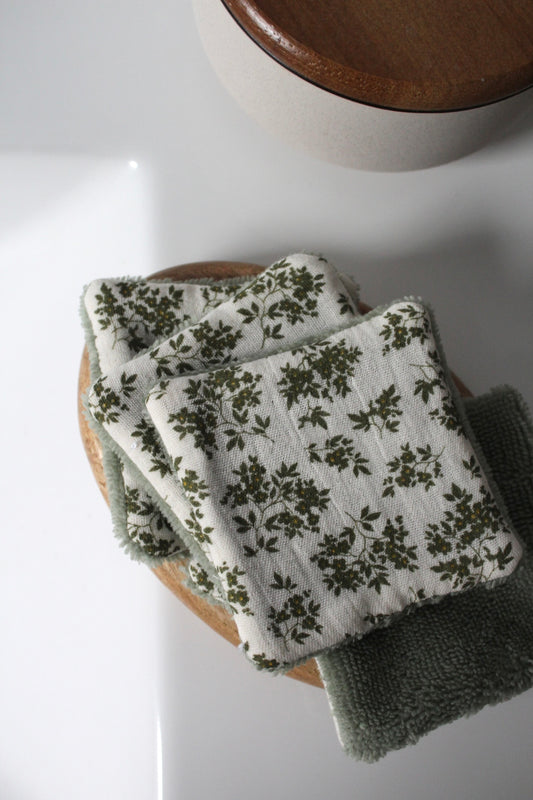 Lot de 5 cotons lavables nature