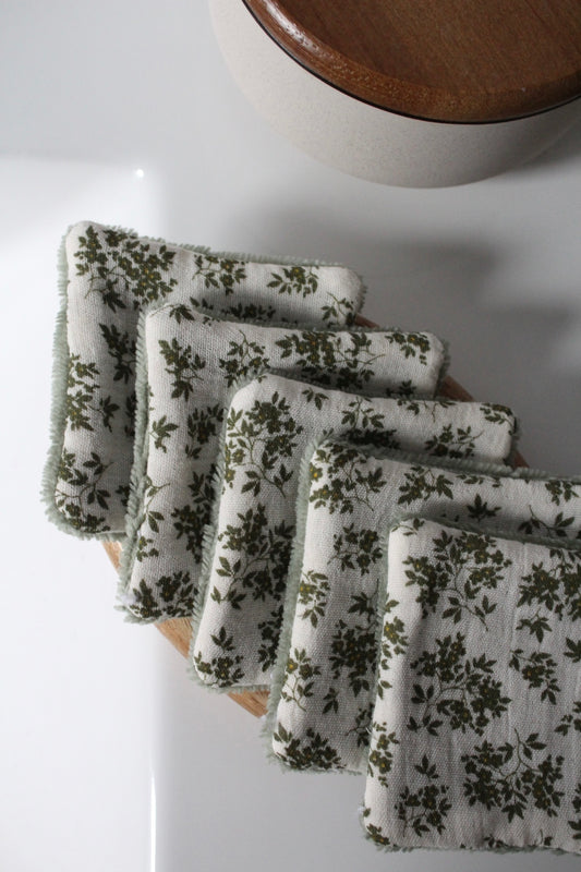 Lot de 5 cotons lavables nature