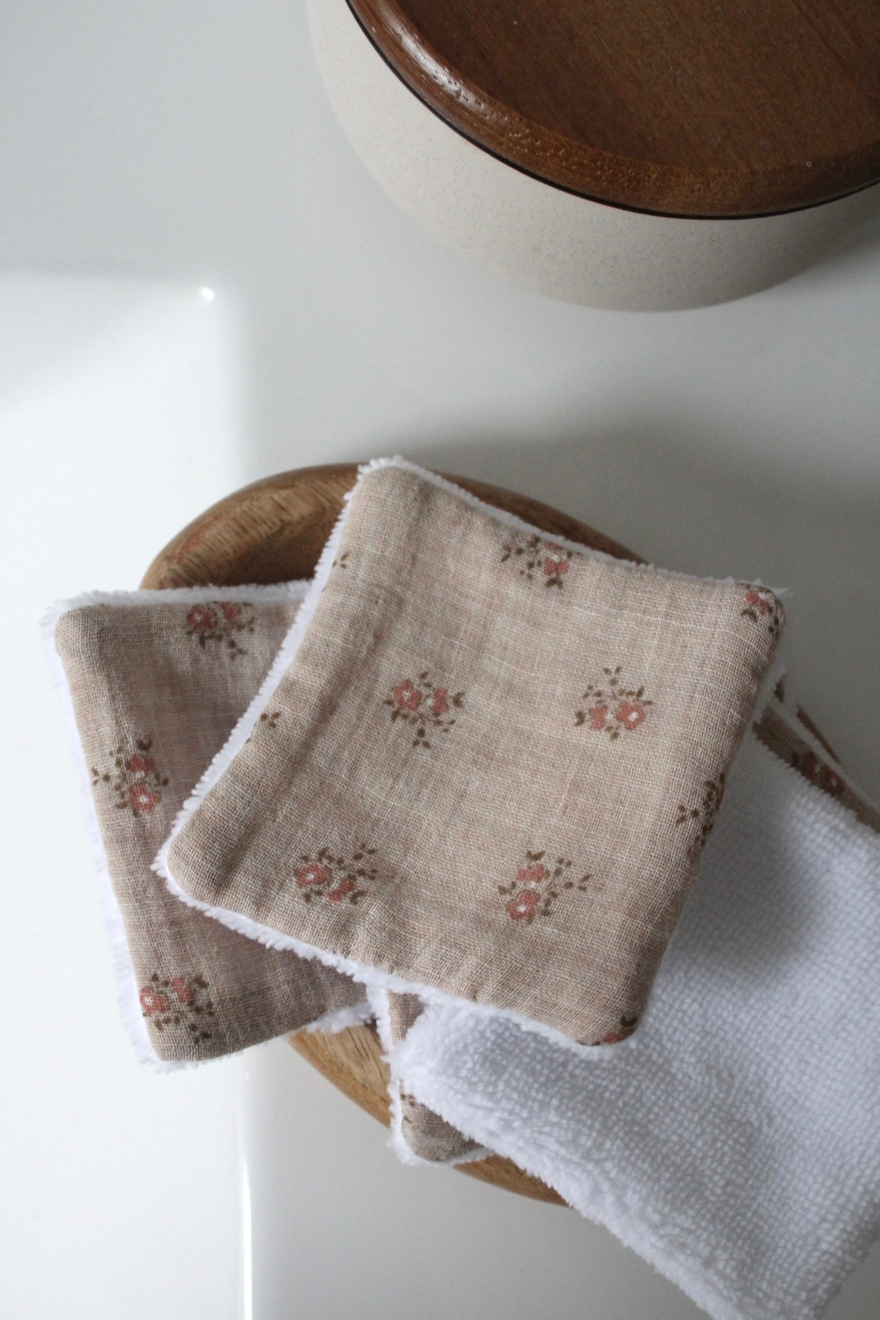 Lot de 5 cotons lavables vintage