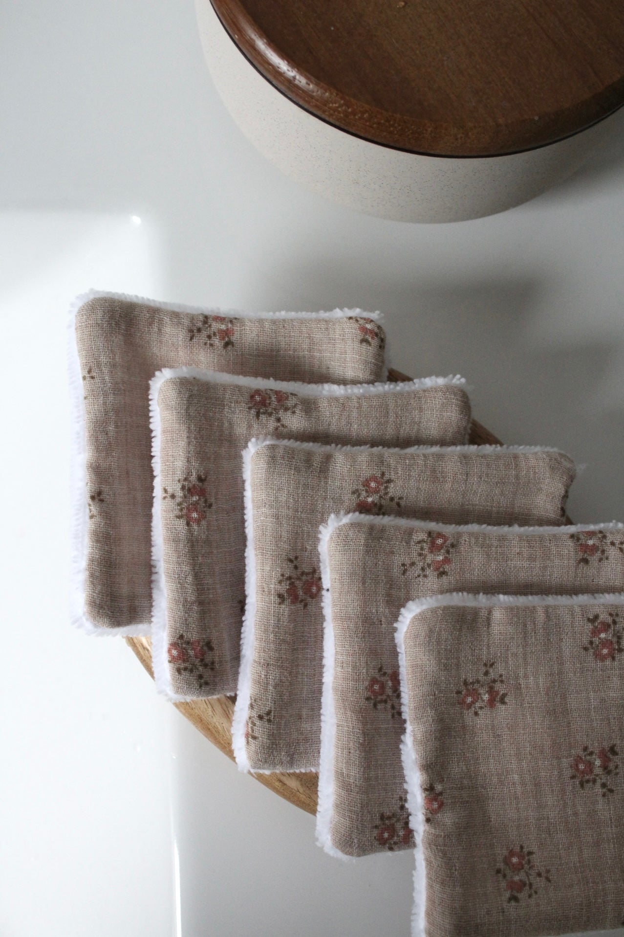 Lot de 5 cotons lavables vintage