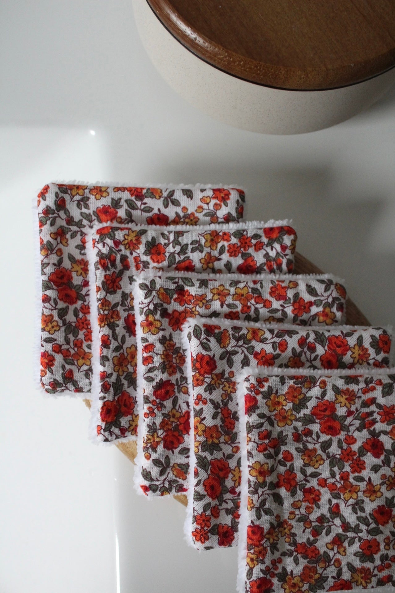 Lot de 5 cotons lavables jade