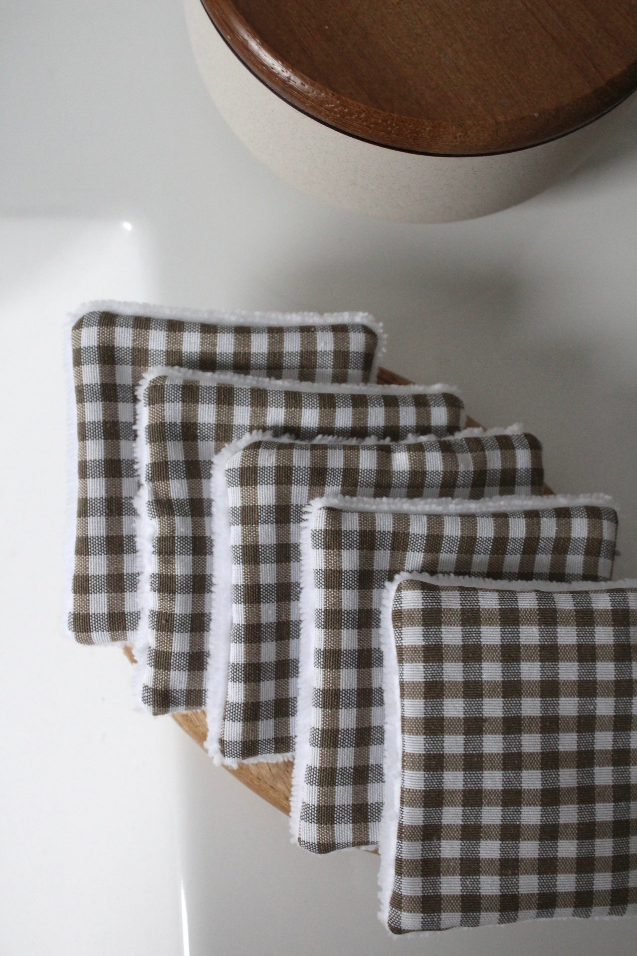 Lot de 5 cotons lavables chou