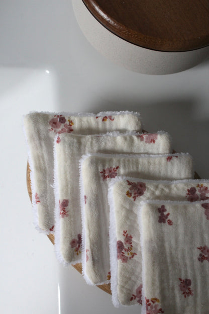 Lot de 5 cotons lavables jolis