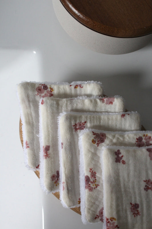 Lot de 5 cotons lavables jolis