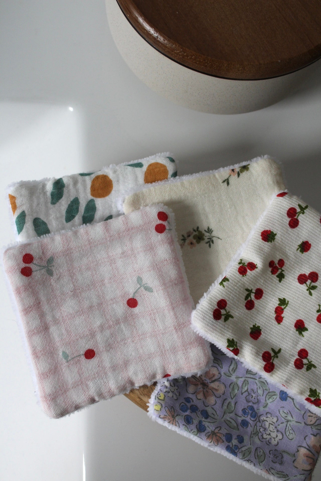 Lot de 5 cotons lavables girly