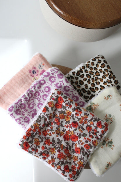 Lot de 5 cotons lavables cueillette