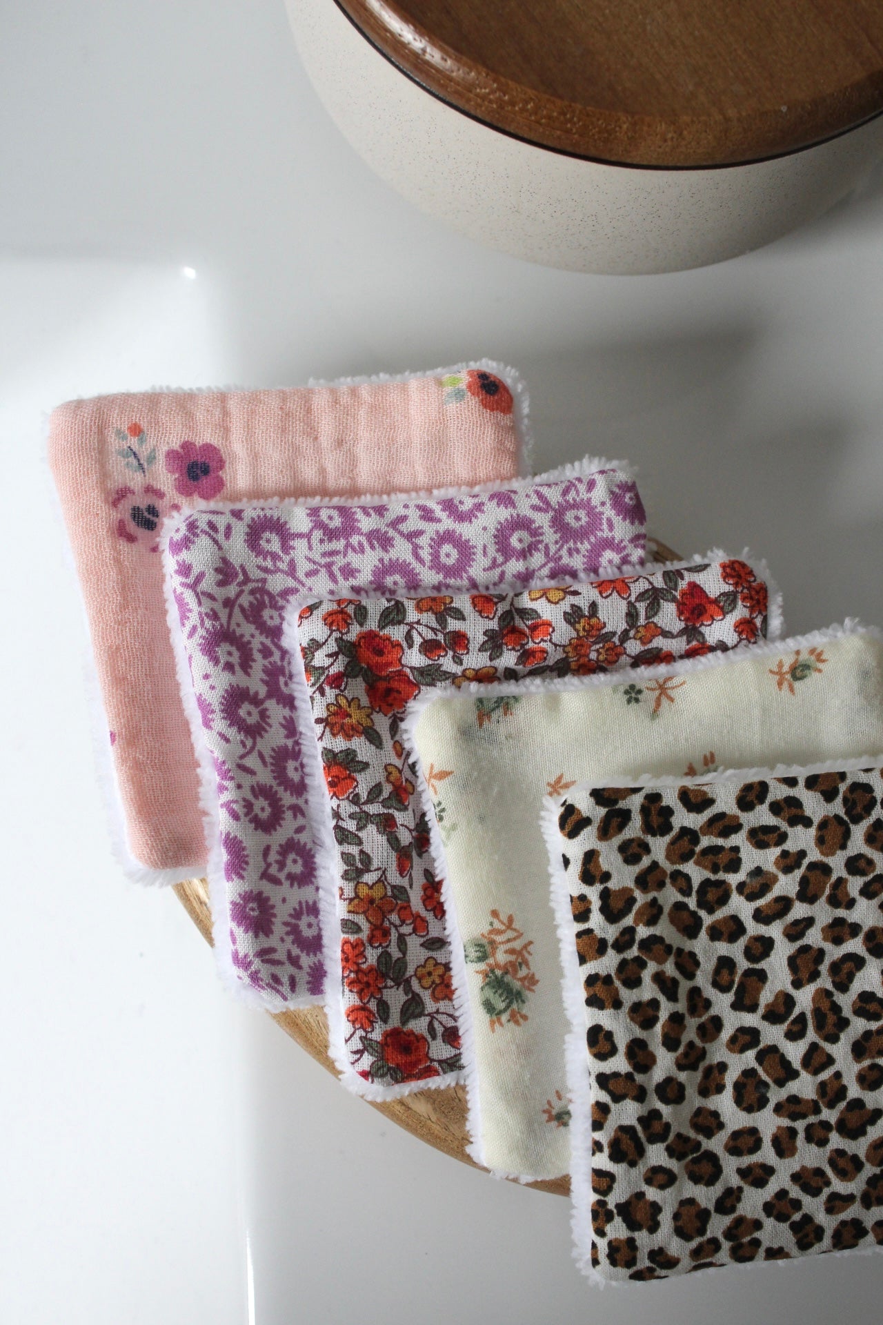 Lot de 5 cotons lavables cueillette