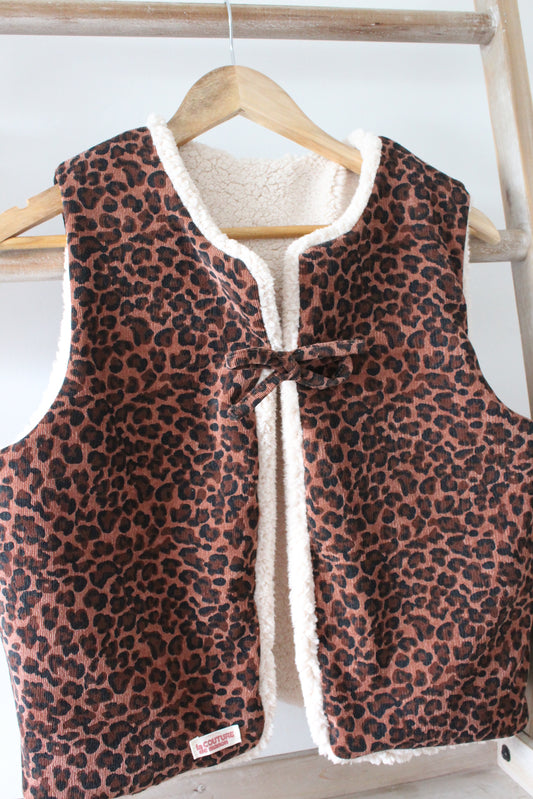 Gilet sans manches réversibles écru adulte