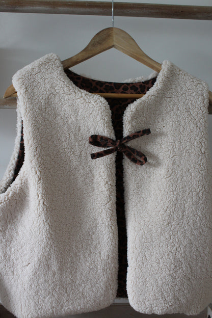 Gilet sans manches réversibles écru adulte
