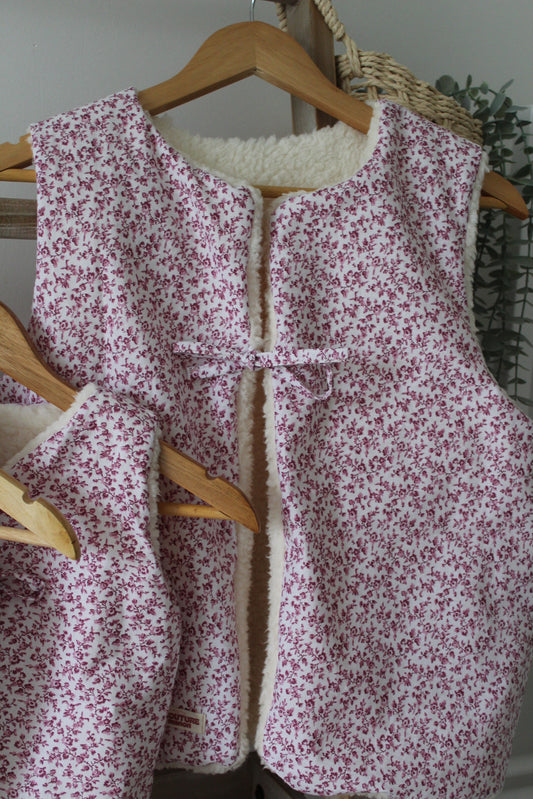 Le DUO de gilets beige matchy maman/enfant