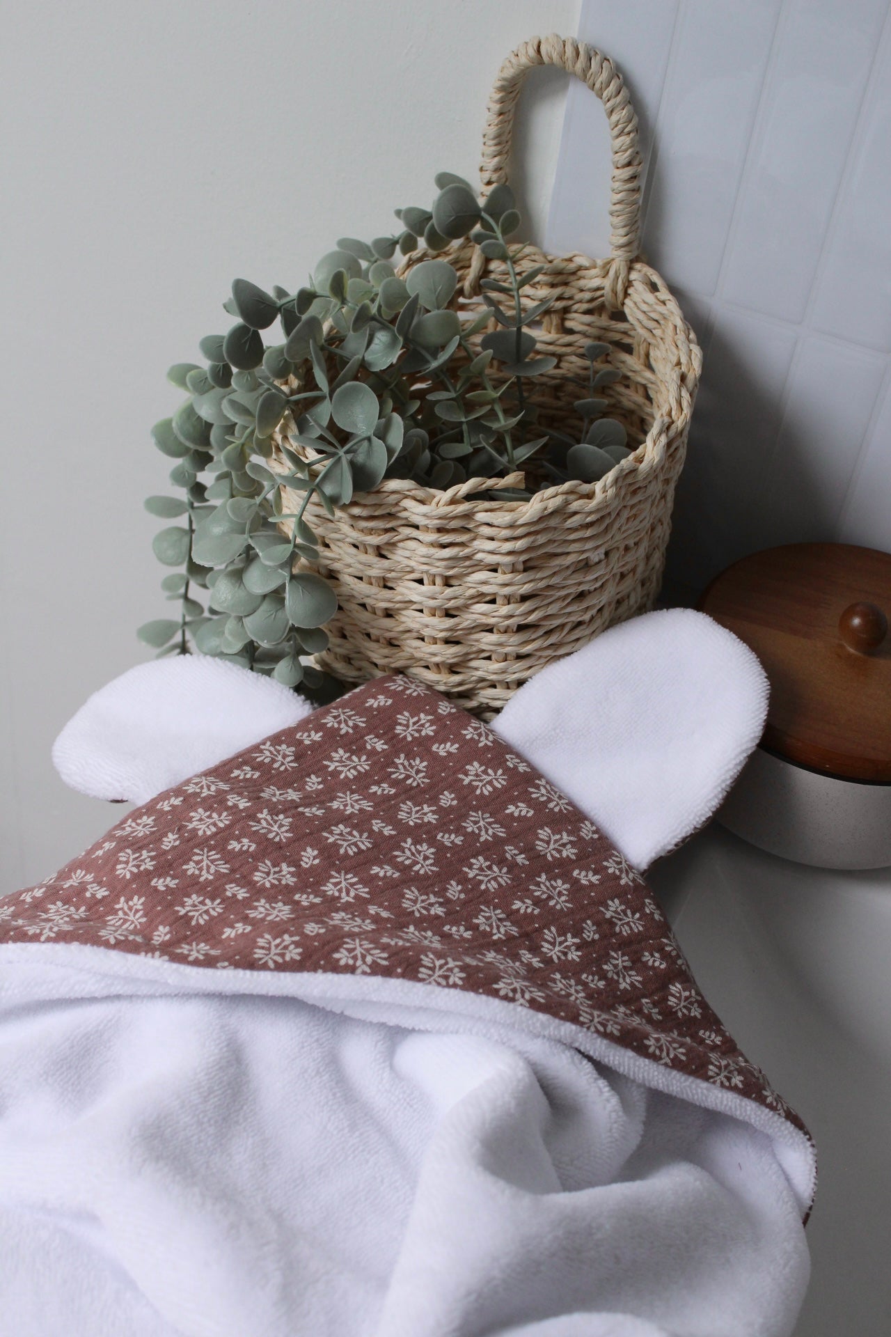 Cape de bain feuilles