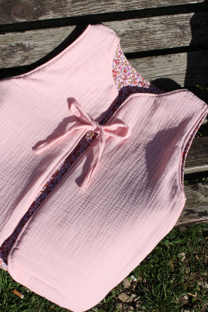 Gilet réversible enfant ROSE