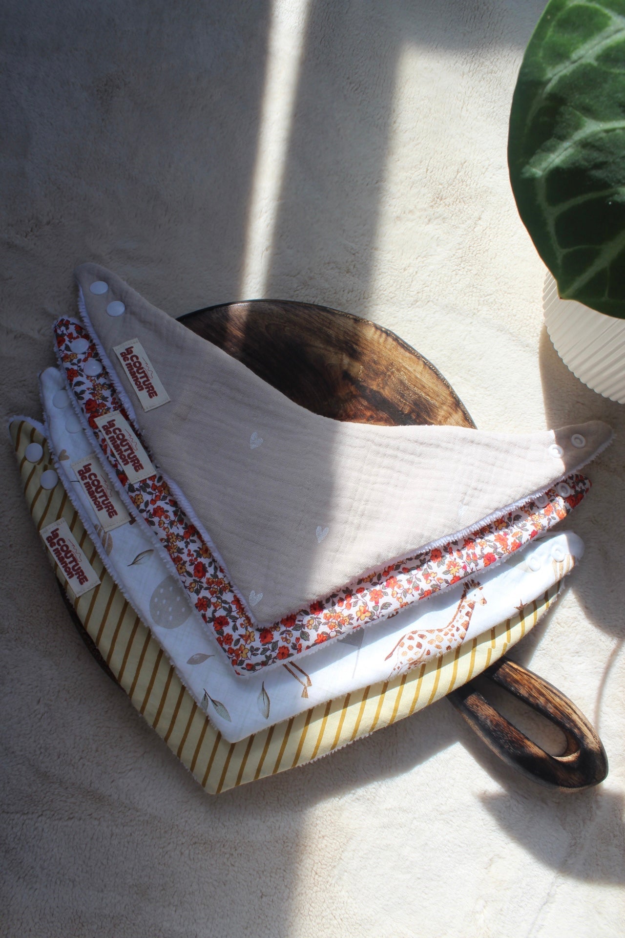 Bavoir bandana à personnaliser (choix des tissus)