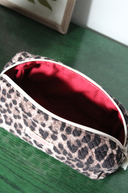 Trousse mini léopard rouge