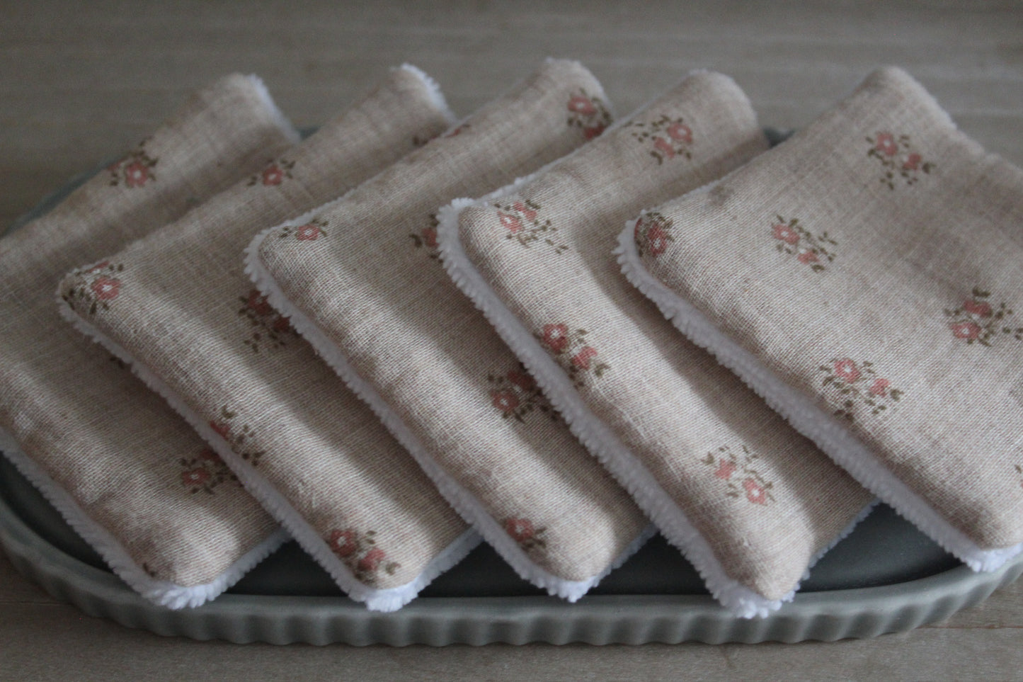 Lot de 5 cotons lavables vintage