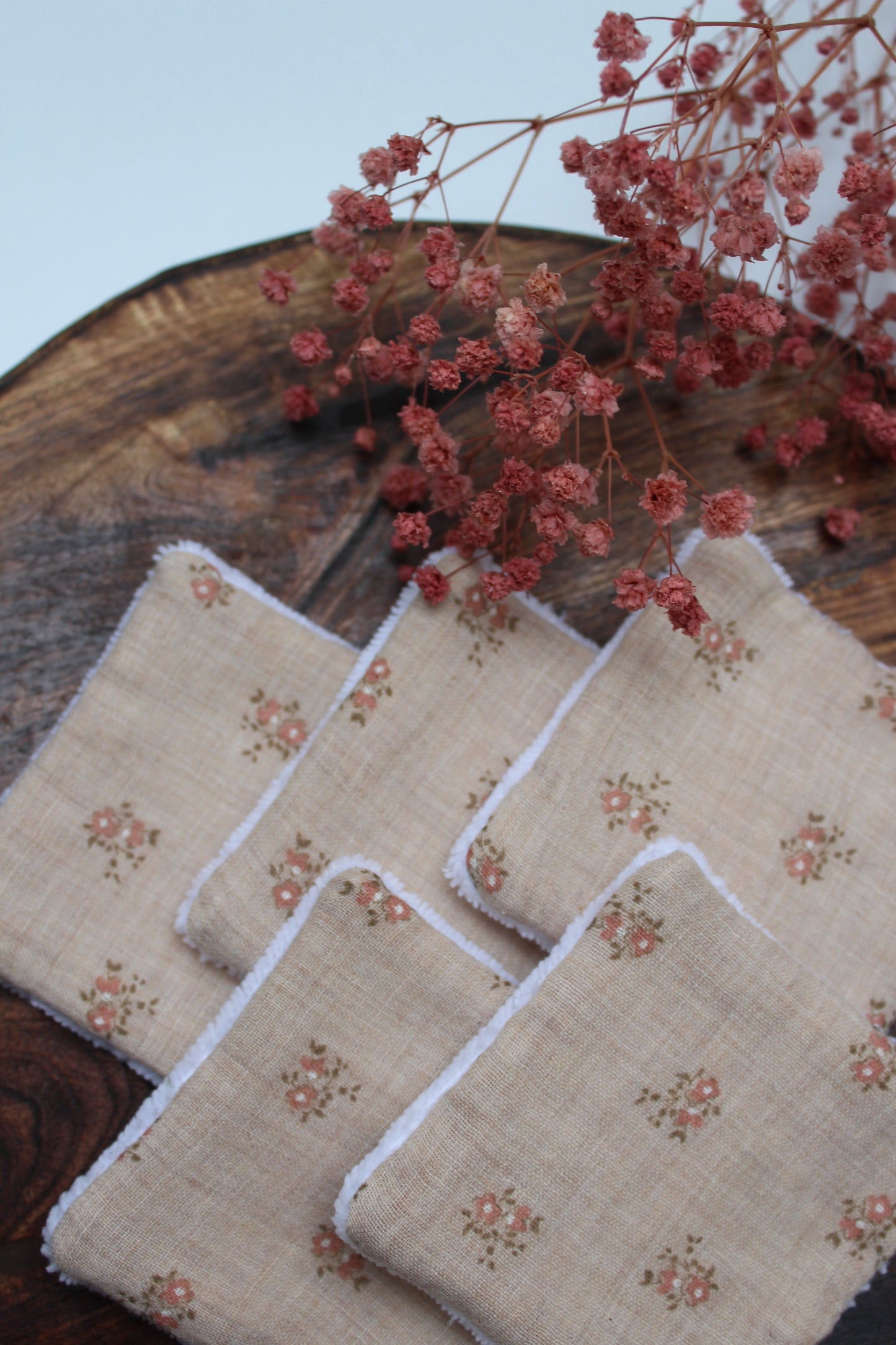 Lot de 5 cotons lavables vintage