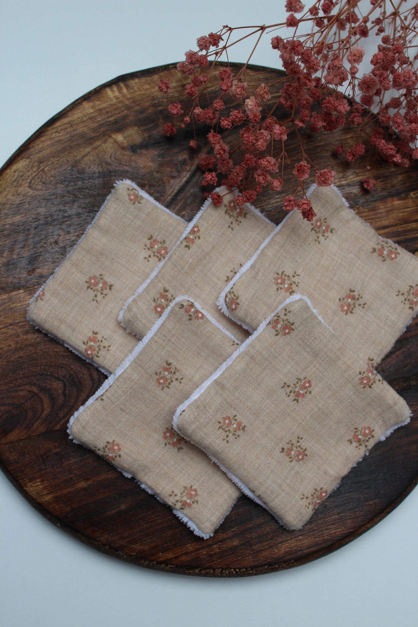 Lot de 5 cotons lavables vintage