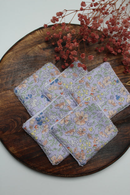 Lot de 5 cotons lavables aquarelle