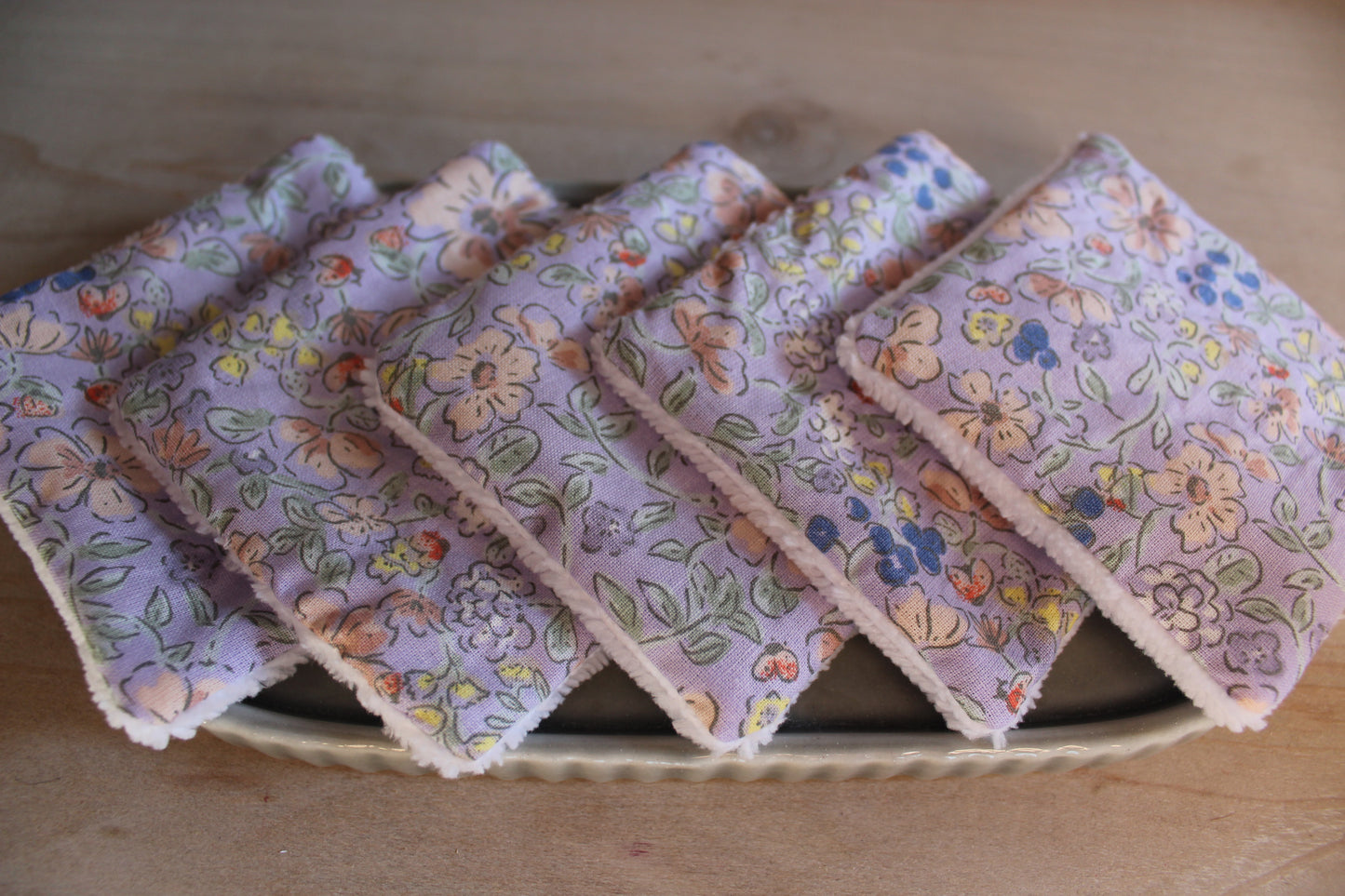 Lot de 5 cotons lavables aquarelle