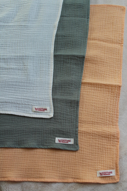 Lot de 3 langes unis